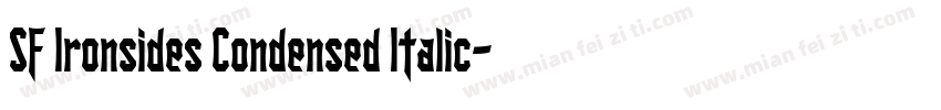 SF Ironsides Condensed Italic字体转换